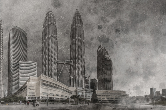 Kuala Lumpur - Petronas Towers Silverplate